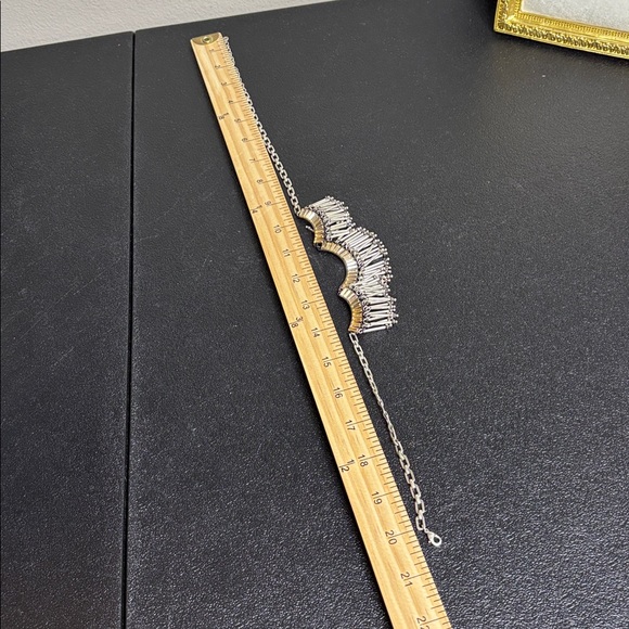 Stella & Dot Art Deco Rhinestone Necklace Beaded Twilight Fringe Dangle - Picture 7 of 8